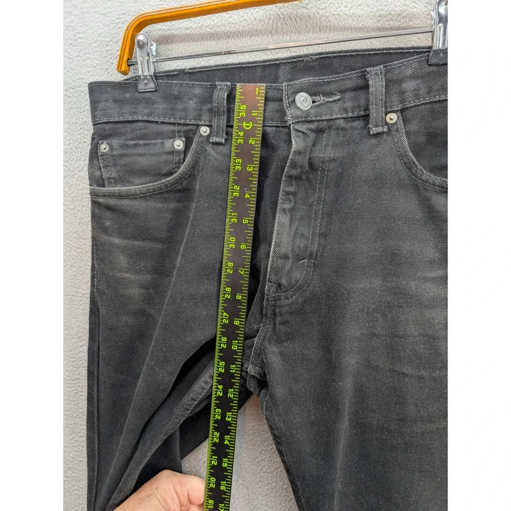 Levi's 501 Original Fit Denim Jeans Men's 33x30 Black Button‎ Fly Straight Leg